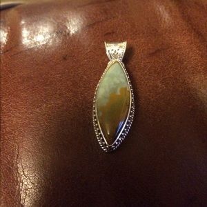 Sterling silver stone pendant